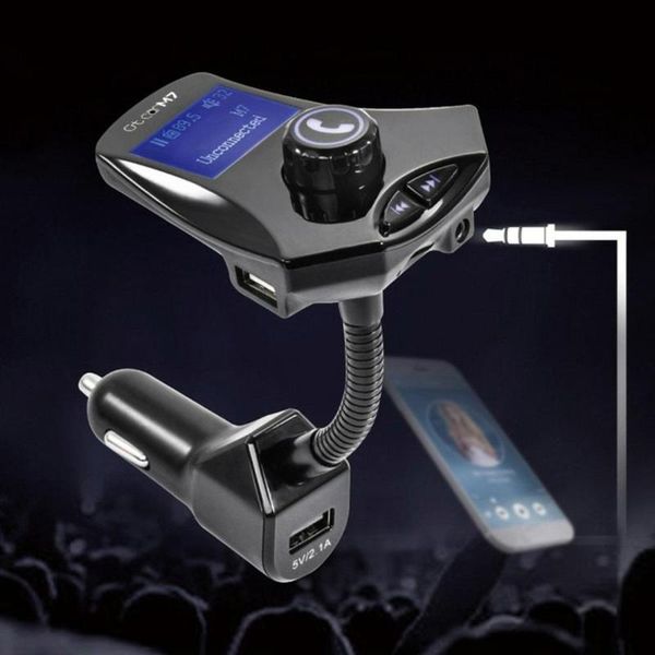 

new car wireless handsmp3 player fm transmitter modulator usb charger hands-calls support an external tf card u disk
