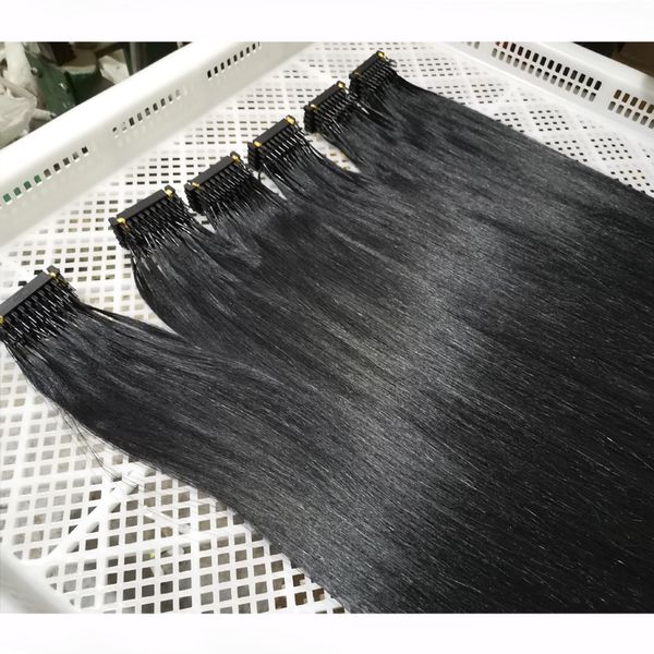 2020 New 6D-1 Hair Extension Natural Black Pre Bond I Tip Hair Extension 200strands 100g 100% Remy Human Hair Factory Outlet 14-28 pollici