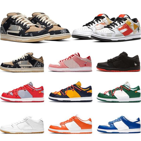 

SB Dunk Low Luxury Designer Skateboard Shoes Travis Scotts Мужчины Женщины кроссовки белый оранжевый зеленый повседневная спортивная обувь размер 36-45