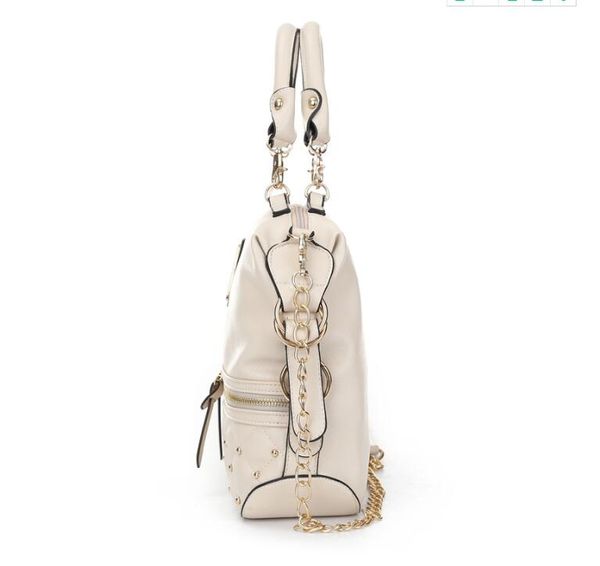 

wholesale-kim kardashian kollection kk shoulder bag designer brand bag handbags women rivet fashion bucket gold chain messenger bags