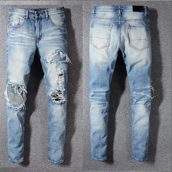 

mens designer jeans hip hop pants print printd zipper fashion apparels zippers multi-style and multi-color popular clothes 2019 new trend, Blue