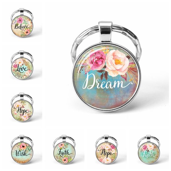 

fashion silver christian bible key chains holder charms bible psalm glass and flower picture keychain men women gift, Slivery;golden
