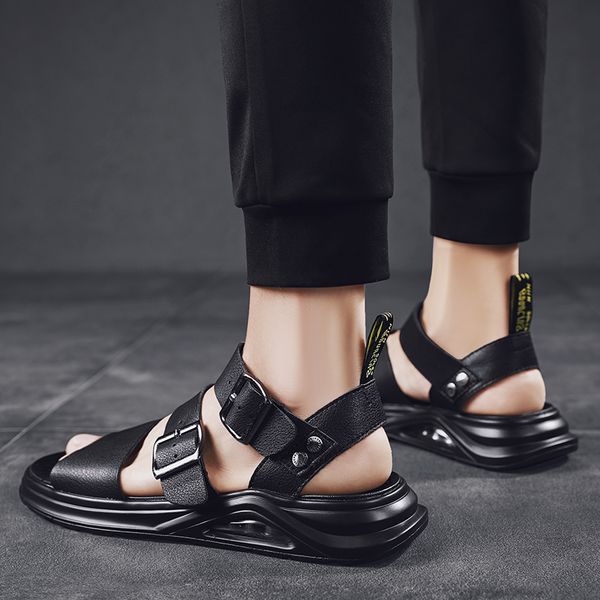 

sandals sandalsslippers breathable deportivas schuhe beach sommer schoenen heren flops slippers summer zapatillas mens homme de, Black