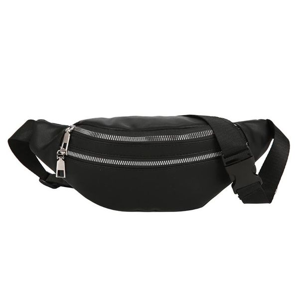 

waist bag fashion double zipper bags leather shoulder bags crossbody bag chest tasca delle signore #40