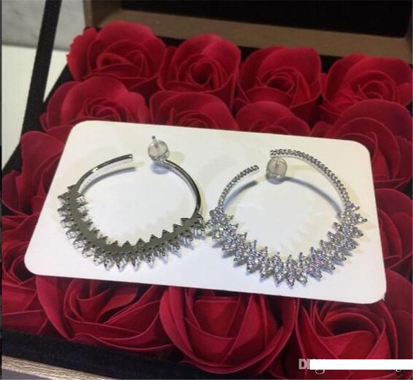 

luxury jewelry s925 sterling silver stud earrings for women fashion christmas gift ing, Golden