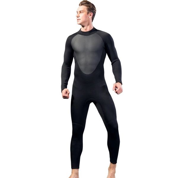 

suit, men's one-piece warmth, thickened snorkeling sunscreen suit, equipment, long sleeve swimsuit wholesale, Gray