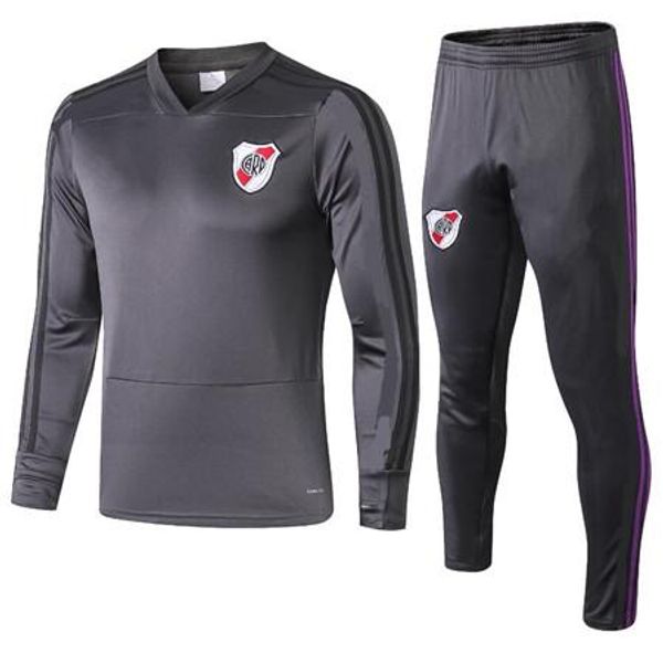 

2019 2020 river plate soccer tracksuit survetement 19 20 iver plate martinez perez fernandez football training suit chandal set, Black