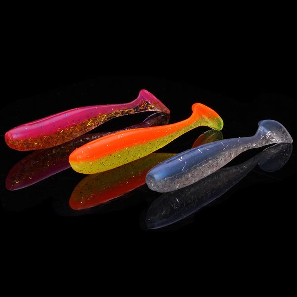 

walk fish 6pcs/lot 7cm/9cm wobblers fishing lures easy shiner swimbait silicone soft bait double color carp artificial soft lure