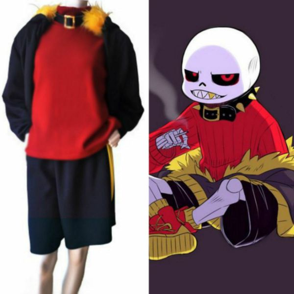 

undertale underfell sans outfit uniform cosplay costume custom made, Black;red