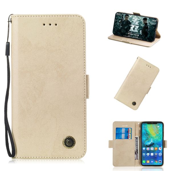 

флип стенд для huawei mate 20 / mate 20 pro / mate 20 lite case чистый ретро кожаный чехол дизайн телефон сумки слот для карт памяти функция
