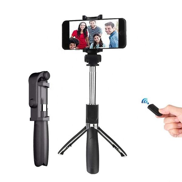 

selling l01s mini tripod selfie stick with bluetooth remote shutter for mobile phone