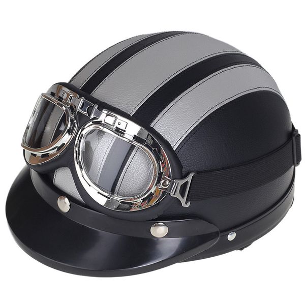

brand new vintage motorcycle helmet open face retro половина каски мото motocicleta capacete каско casque с goggles
