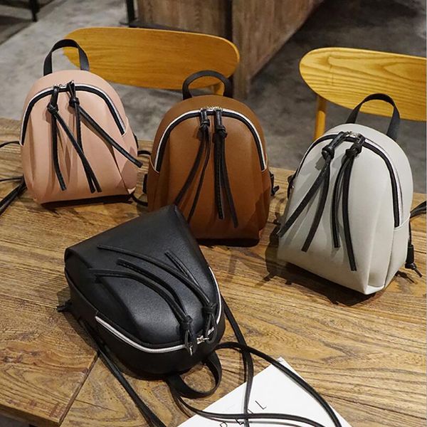 

2019 summer multi-function mini backpacks small backpack women leather shoulder bag female school bagpack bag for teenage grils