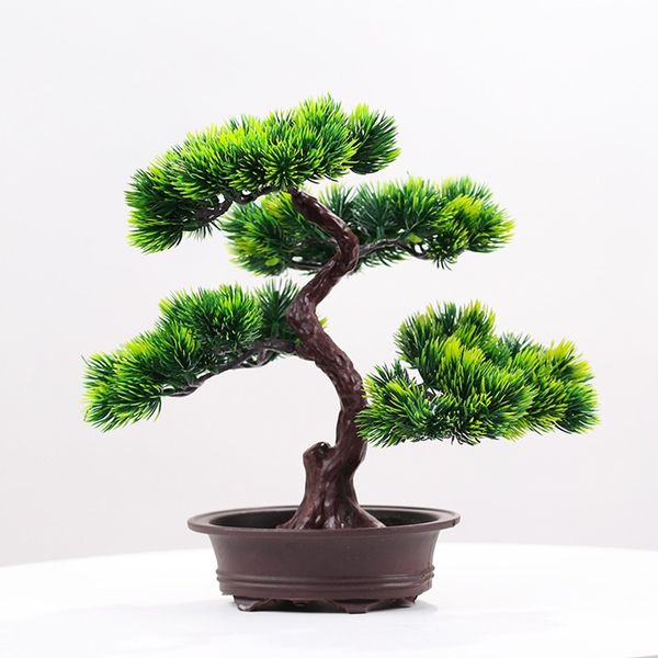 

fake bonsai artificial plant small tree pot plants guest-greeting pine tree plant arrangement home ornament office decor hot