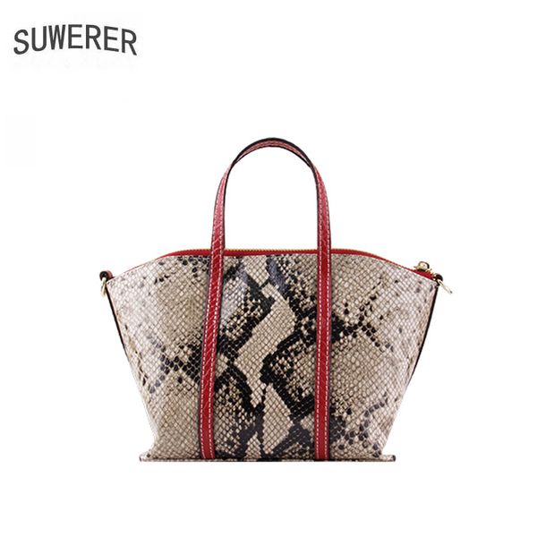 

suwerer real cowhide bag luxury handbags women bags designer bags women 2019 new tote bag serpentine fashion