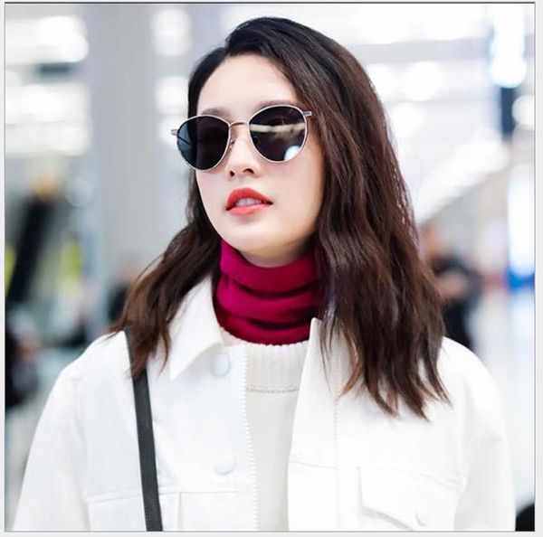 

sunglasses round frame fashion trend sunglasses, White;black