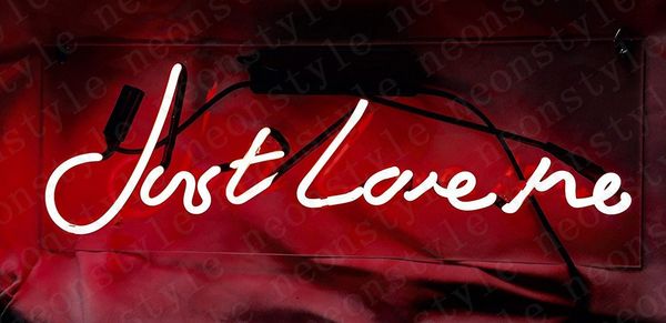 

just love me gift neon signs light real glass tube beer bar pub shop decorate homeroom girlsroom party decor bulbs sign 14 inch
