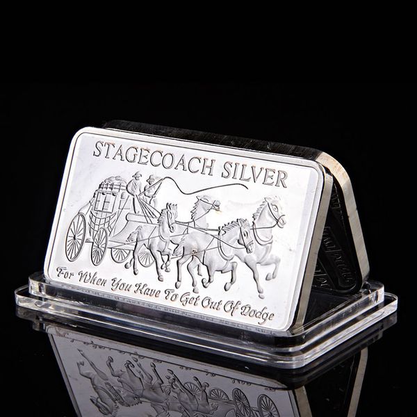 

northwest territorial mint 999 fine stagecoach silver divisible bar coin metal crafts gifts no magnetic 1oz silver bar