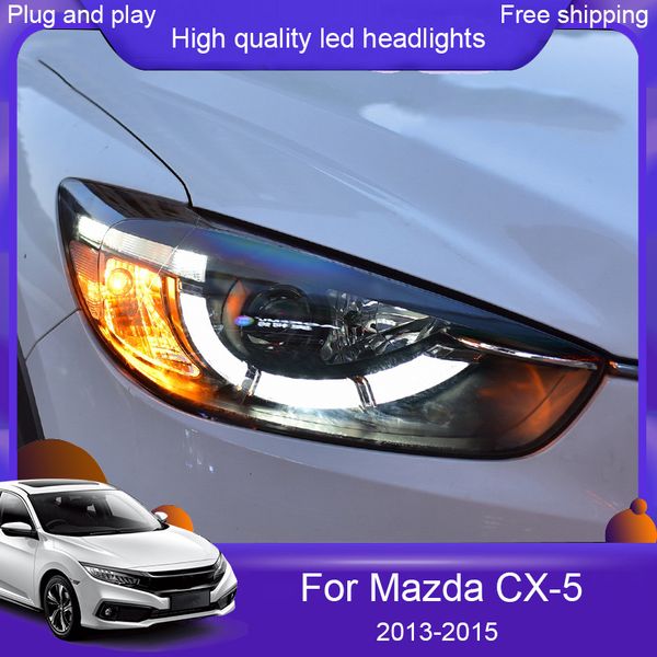 

автомобиль styling для cx5 фар 2013-2016 cx5 led фара angel eyes drl bi xenon lens high low beam парковка fog lamp