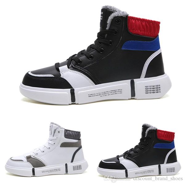 

new arrival lace simple designer type6 soft black white grey warm man boy men boots mens sneakers boot trainers outdoor walking shoes