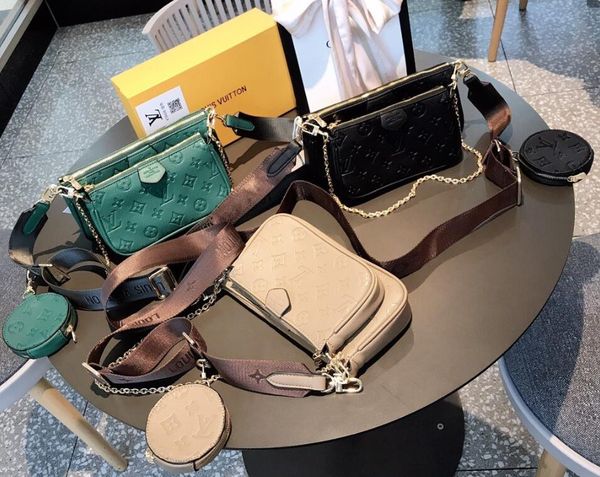 

m44823 small purse fashionable new three-piece handbag leather good quality cross-body bag ladies gifts camera bag hei02