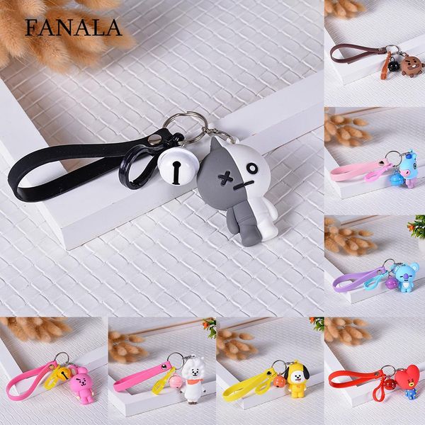 

cute cartoon key chain couple key ring bag pendant car keyring decoration, Silver