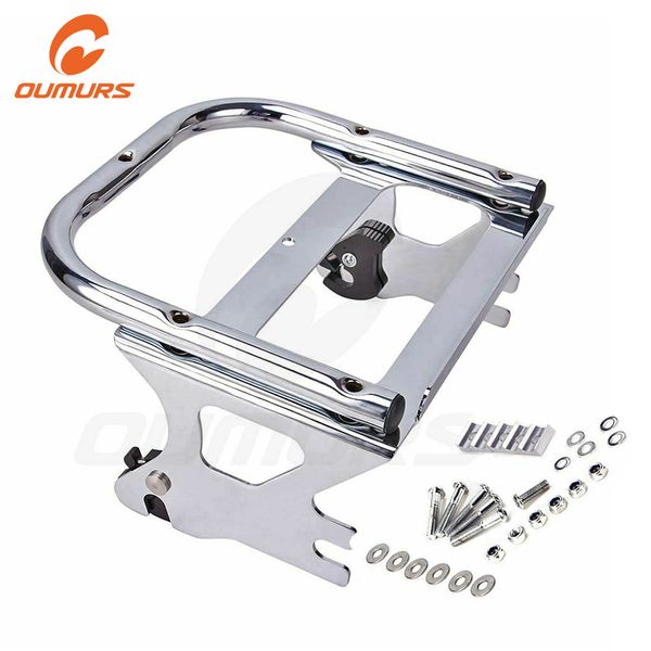 

oumurs motorcycle luggage rack detachable 2-up tour pak pack mount for touring electra street road glide road king 97-08