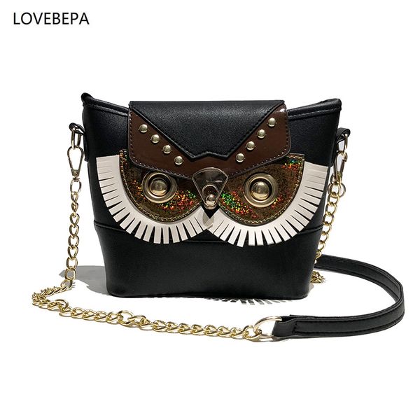 

women messenger bags pu leather fashion funny style chains shoulder crossbody bags woman bag 2018