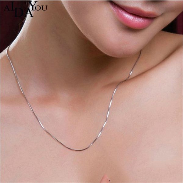 

aidayouslim thin necklace snack chains link chains necklace women chain kids diy making accessories3326, Silver