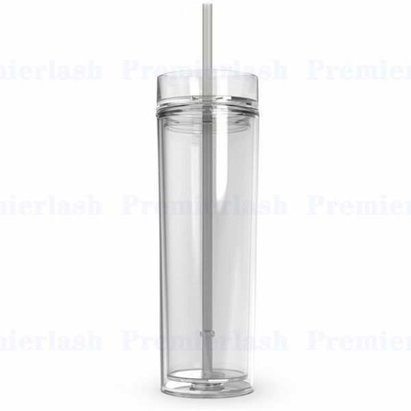 

skinny tumblers 7 colored clear acrylic tumbler with lids and straws double wall acrylic bulk reusable cups with straw - insulated tumbler