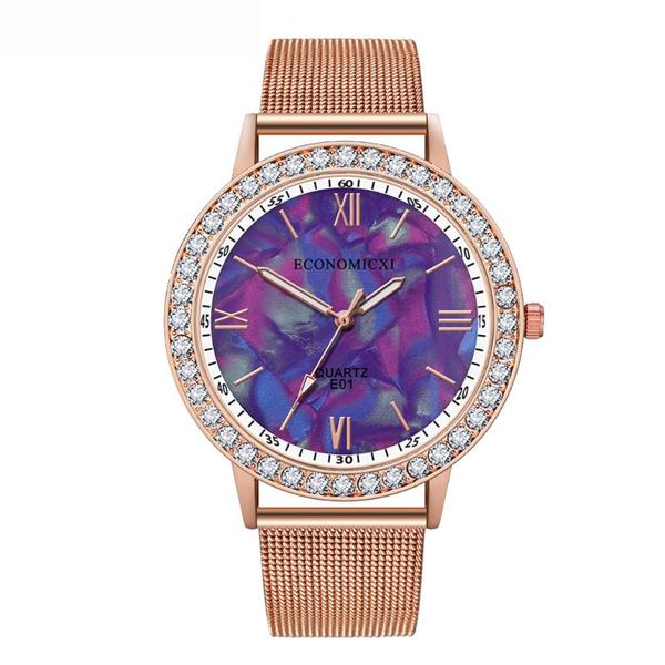

fashion women's quartz watch flower rhinestone wrist watch luxury mesh band gift, Slivery;brown