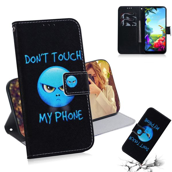 

pu кожаный бумажник чехол для lg k40s filp обложка цветные картины волк тигр лев сова собака с карт памяти дизайн