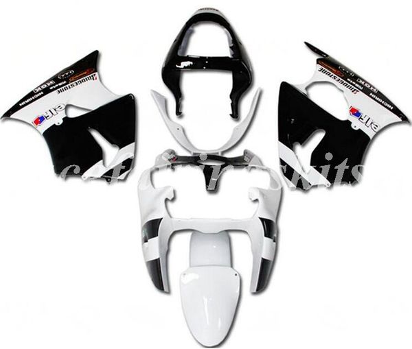 

4gifts new abs motorcycle full fairings kit fit for kawasaki ninja zx-6r 2000 2001 2002 00 01 02 636 zx6r bodywork set white black