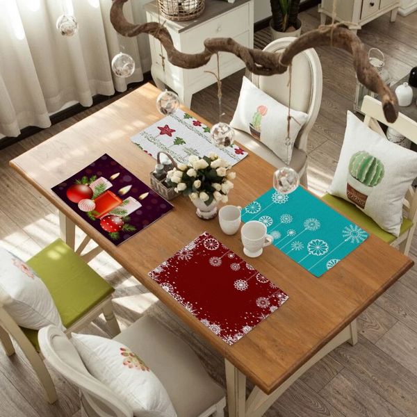 

vogvigo festival christmas decor tableware durable dinner table placemat party kitchen accessories bowl cup pads drink coasters mats pads