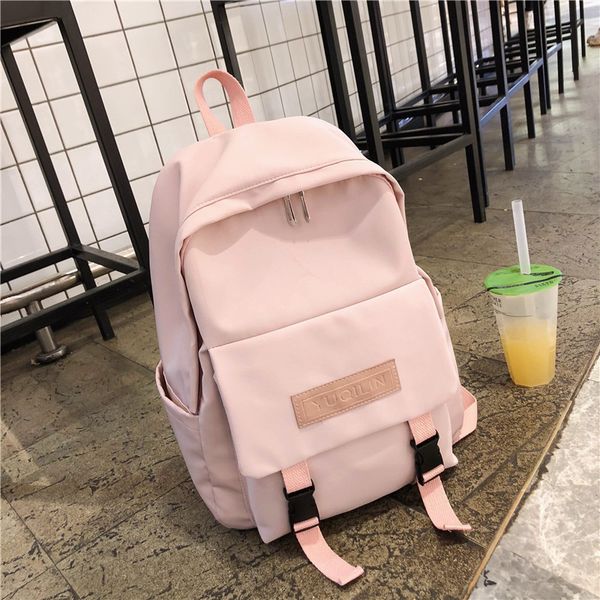 

nylon waterproof backpacks women school backpack for teenage girls mochila feminina 2019 preppy style high school bag pack pink
