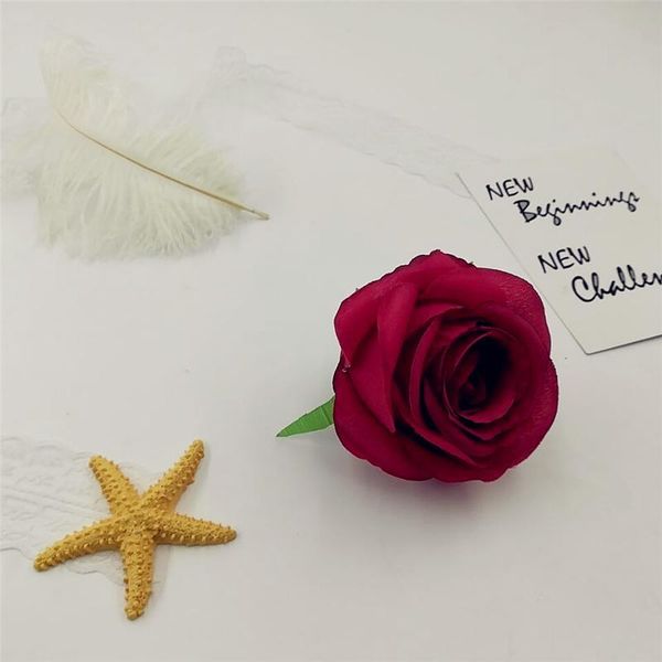 

10cm artificial flowers silk roses heads for wedding decoration party fake scrapbooking floral wreath home accessories