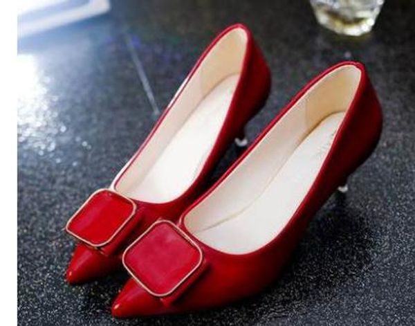 

2019 women's shoes in spring and autumn with new style high heel fine heel pointed end @199, Black