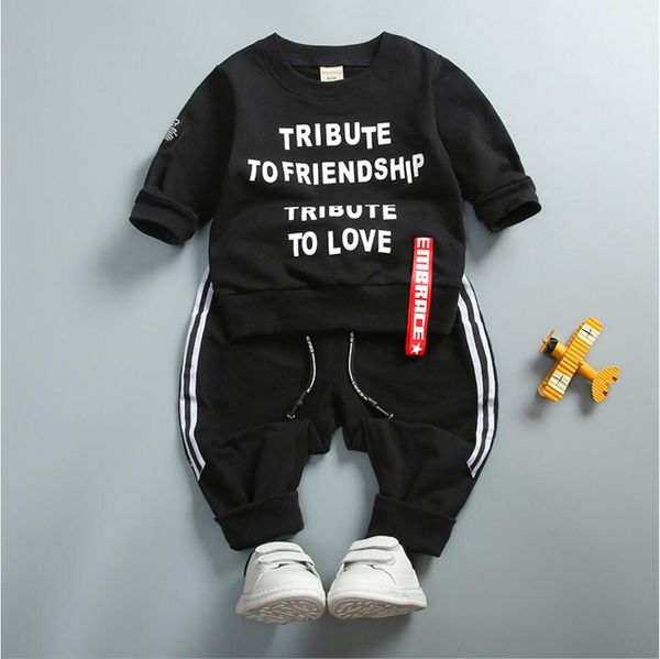 

spring autumn baby boys clothes full sleeve t shirt striped pants cotton suits children clothing set toddler brand tracksuits, White