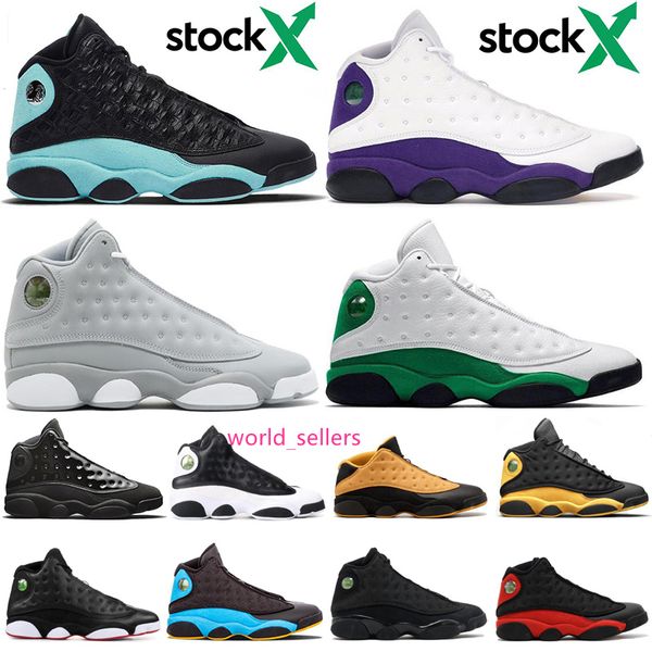 

сток x 13 13s человек баскетбольная обувь остров зеленый корт фиолетовый колпачок и платье мужские спортивные кроссовки кроссовки дышащая об