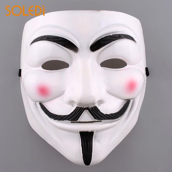 

vendetta halloween cosplay fancy dressing v mask guy fawkes makeup white/yellow