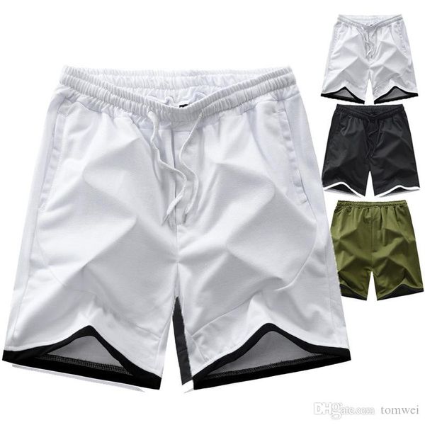 

мужчины летние шорты хлопок причинные шорты пляжные шорты короткие брюки свободные уличная быстросохнущая большие размеры длина до колен m-3, White;black