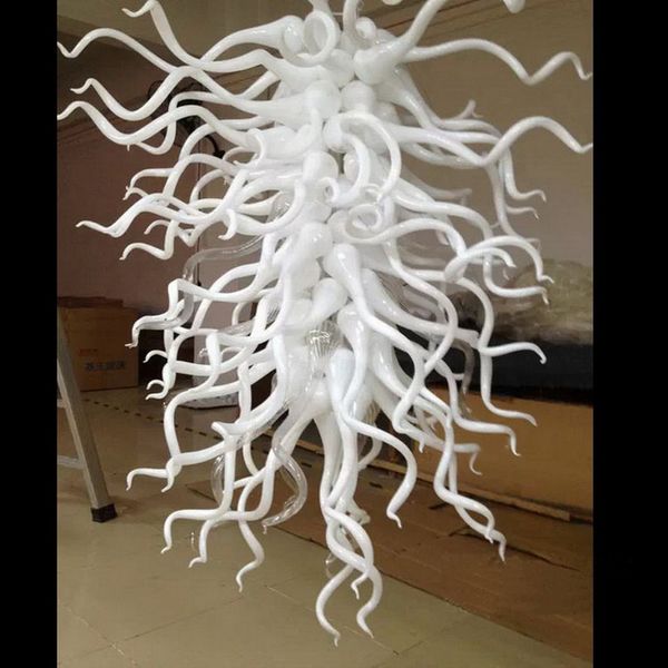 

новейший белый домашнее украшение подвеска кристалл света для столовой чихули стиль муранского стекла люстра