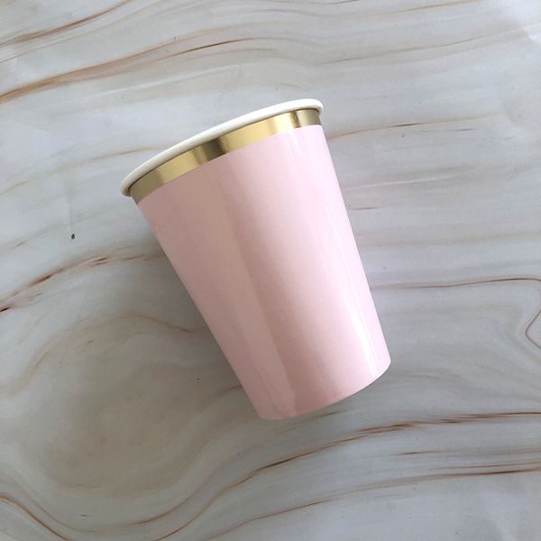 

pink gold disposable tableware champagne party paper cup plates straw kids birthday party supplies sets carnival wedding decor
