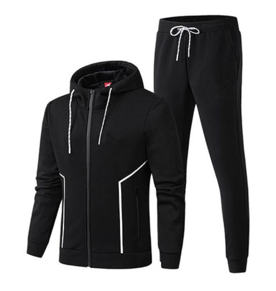

fashion sport suits new autumn brand hoodies mens sets hoodies+pants two pieces sets casual tracksuit male casual sweatshirte7j8, Gray