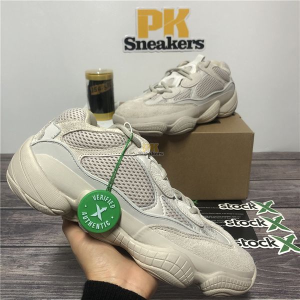 

desert rat 500 soft vision stone kanye west running shoes bone utility black salt 3m reflective super moon men womem sneaker