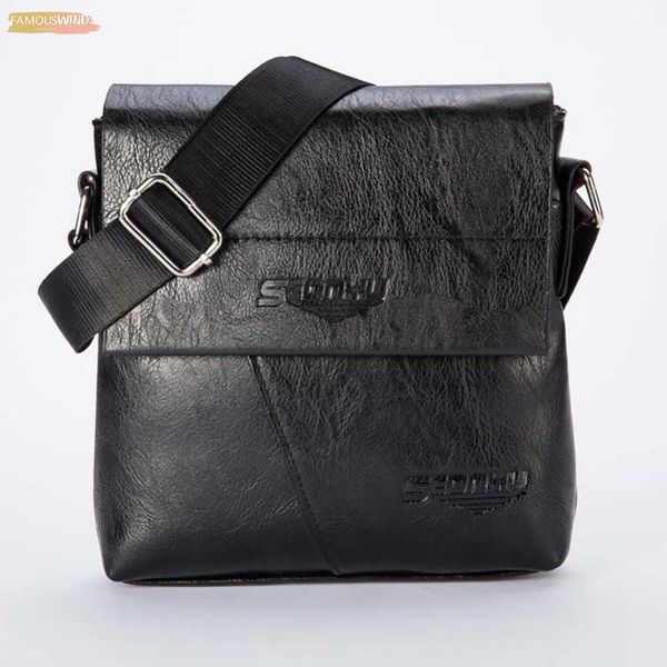 

men fashion business solid flap pocket handbag shoulder bag tote flap bag pu chest bag bolsa masculina drop shipping 90919