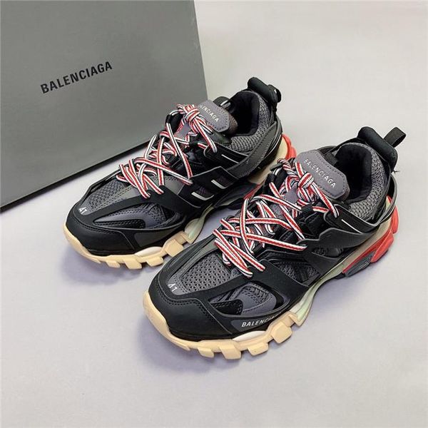 

paris dad shoes three generations 3.0 men and women couples led lights glow popular women's shoes casual men's shoes 03, Black