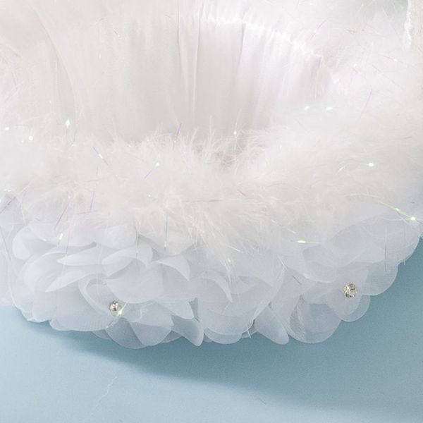 

flower girl basket hand-woven rattan woven lace wedding supplies petal fruit simula storage baskets