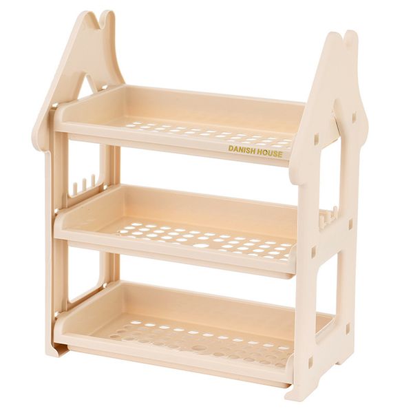 

three layers multifunctional plastic storage rack deskcondiments organizer cosmetic holder shelf for bathroom kitchen