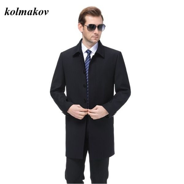 

2020 new arrival style men boutique trench coat business casual solid covered button men's black jacket overcoat size -4xl, Tan;black
